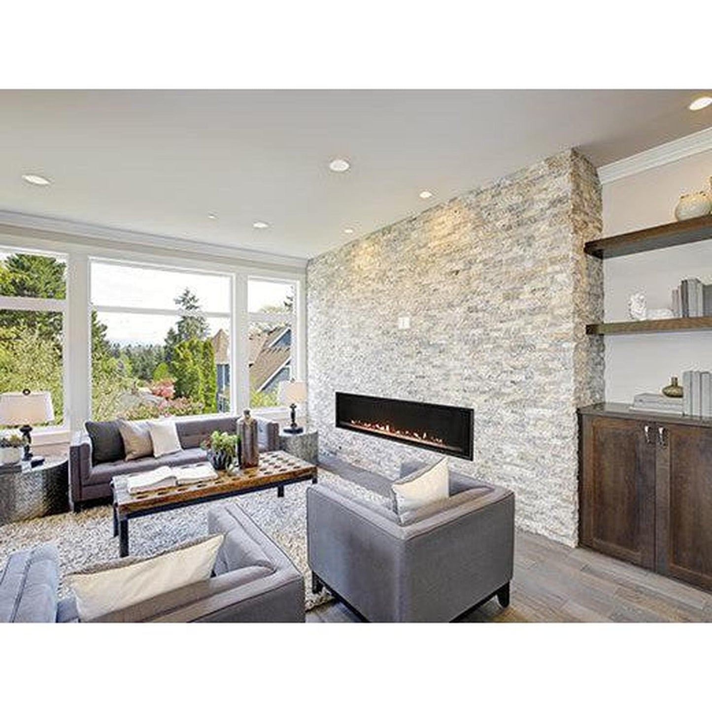 Empire Loft 46" Millivolt Control With On/Off Switch, Natural Gas Direct Vent Linear Fireplace