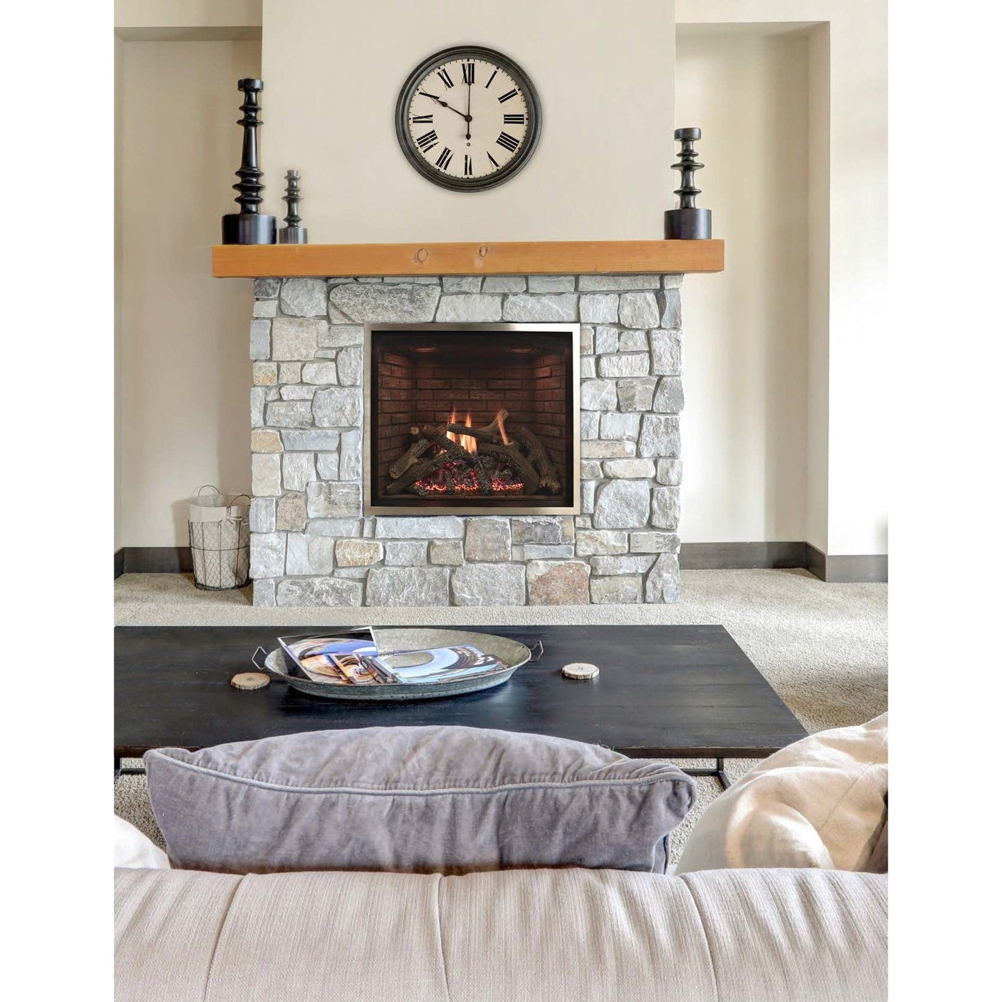 Empire Rushmore 36" TruFlame Clean Face, Natural Gas Direct Vent Fireplace