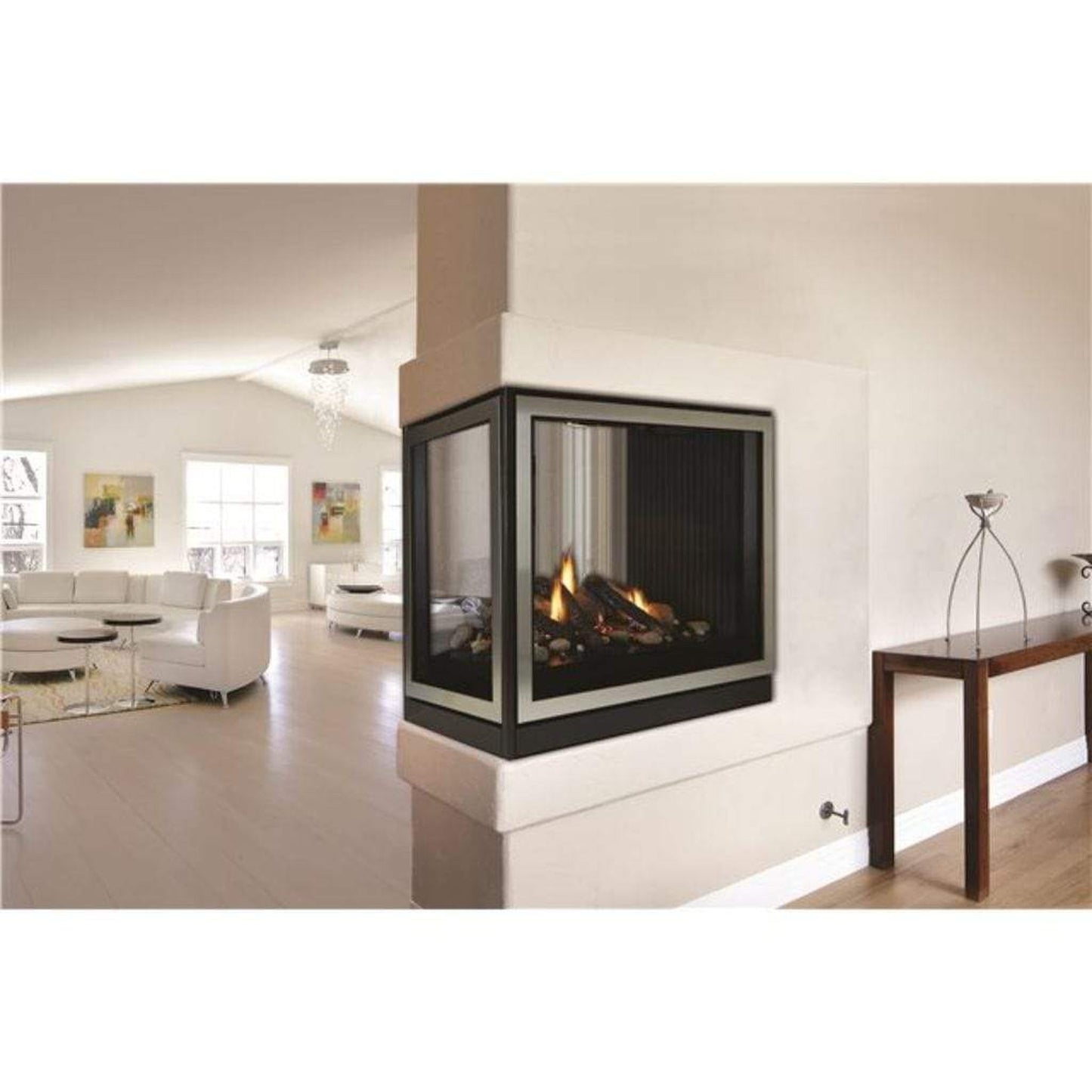 Empire Tahoe Clean Face 36" Millivolt Control With On/Off Switch, Natural Gas Direct Vent Premium Peninsula Fireplace