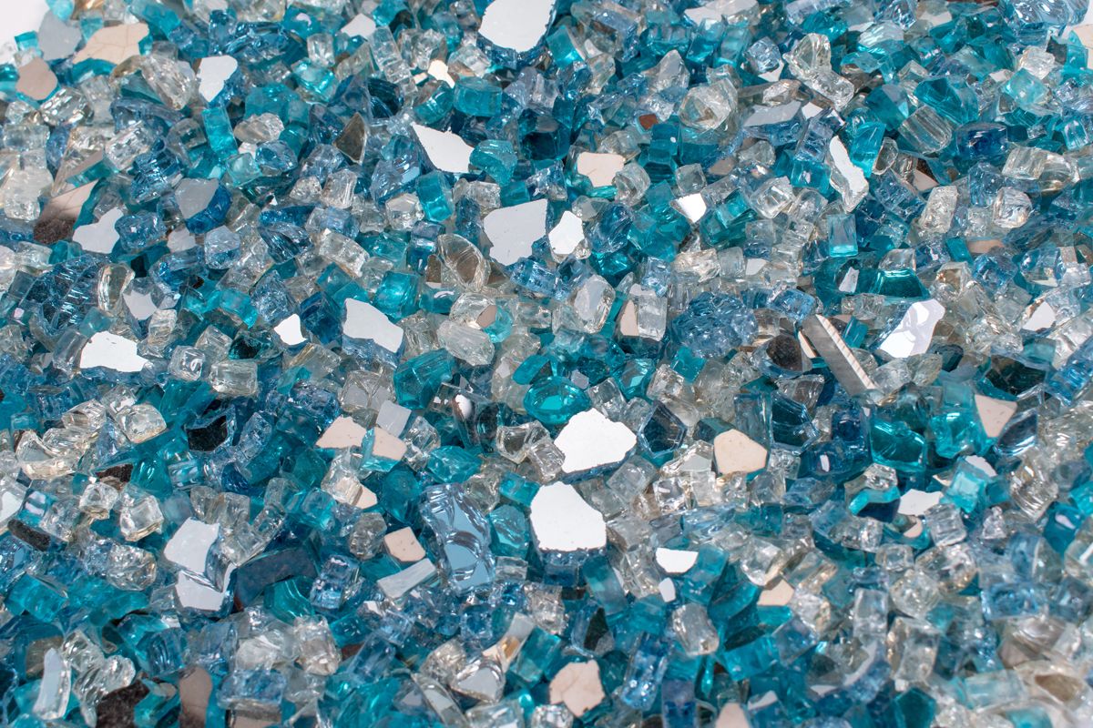 Enhance A Fire 0.25" 5 Lb. Calypso Reflective Premium Mixed Fire Glass for Gas Fireplace, Electric Fireplace and Outdoor Gas Firepit