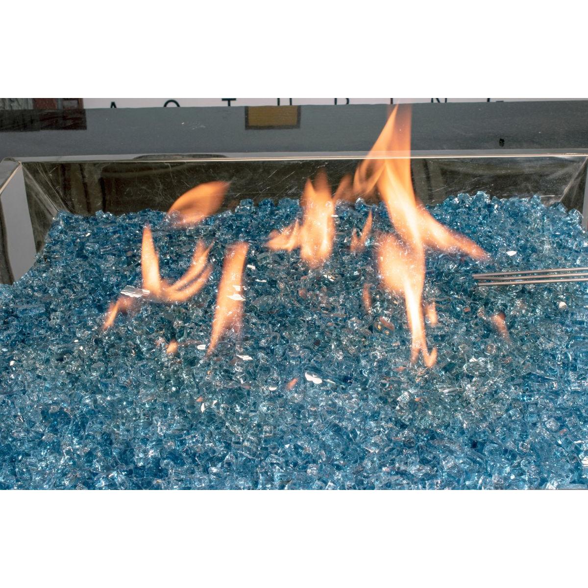 Enhance A Fire 0.25" 5 Lb. Celestite Blue Non-Reflective Crushed Tempered Fire Glass for Gas Fireplace, Electric Fireplace and Outdoor Gas Firepit
