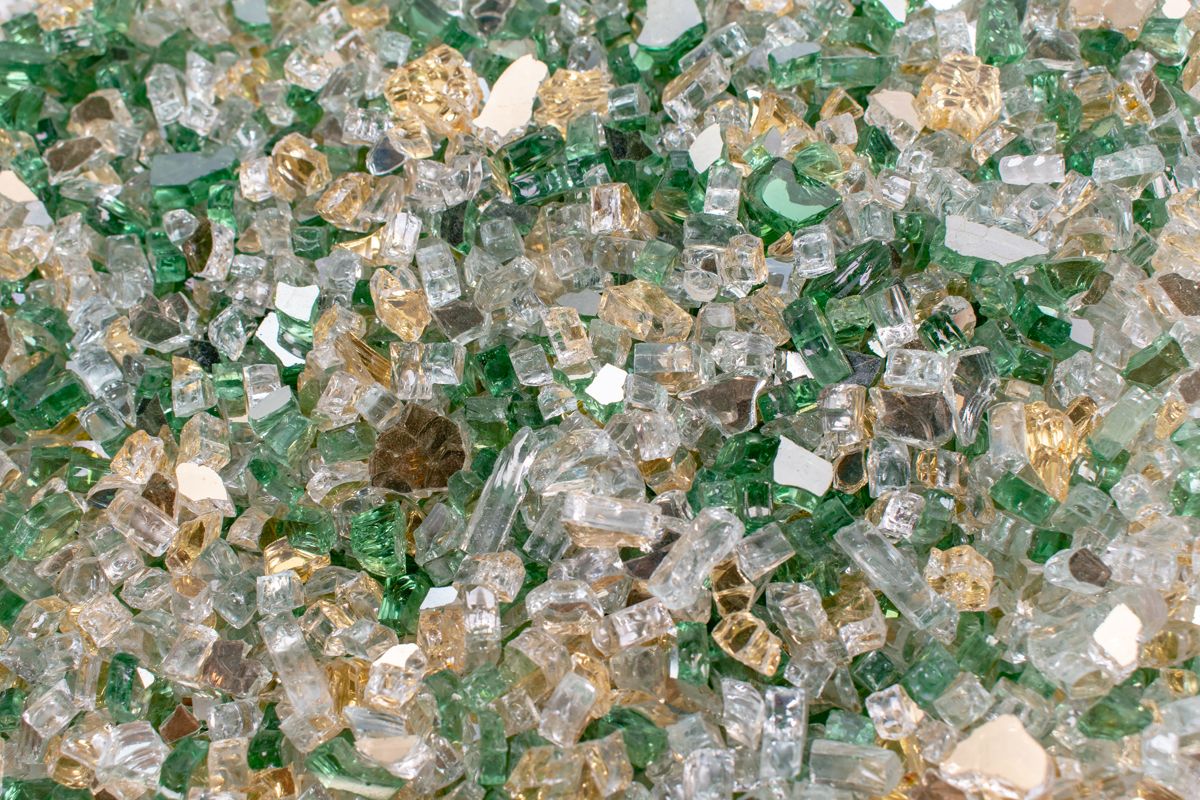 Enhance A Fire 0.25" 5 Lb. Cool Jazz Reflective Premium Mixed Fire Glass for Gas Fireplace, Electric Fireplace and Outdoor Gas Firepit