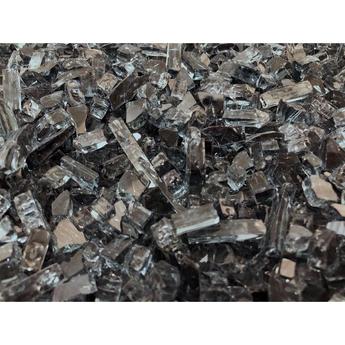 Enhance A Fire 0.25" 5 Lb. Graphite Grey Non-Reflective Crushed Tempered Fire Glass for Gas Fireplace, Electric Fireplace and Outdoor Gas Firepit