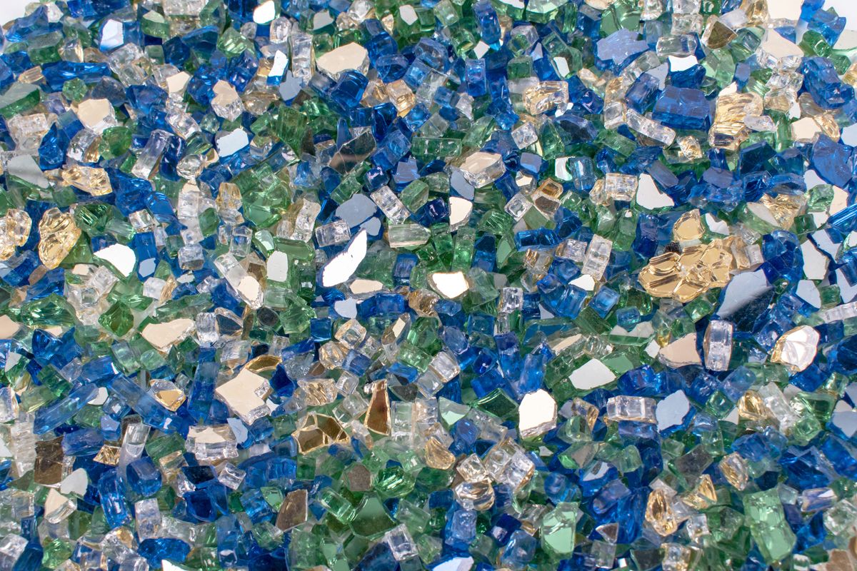 Enhance A Fire 0.25" 5 Lb. Opera Reflective Premium Mixed Fire Glass for Gas Fireplace, Electric Fireplace and Outdoor Gas Firepit