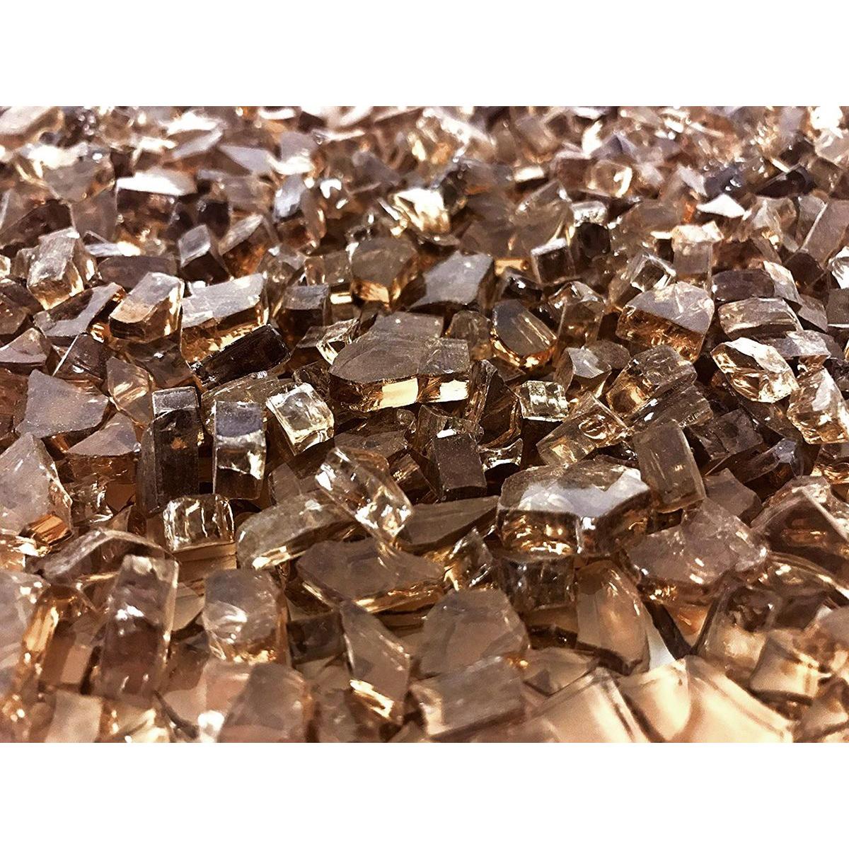 Enhance A Fire 0.25" 5 Lb. Rusty Iron Non-Reflective Crushed Tempered Fire Glass for Gas Fireplace, Electric Fireplace and Outdoor Gas Firepit