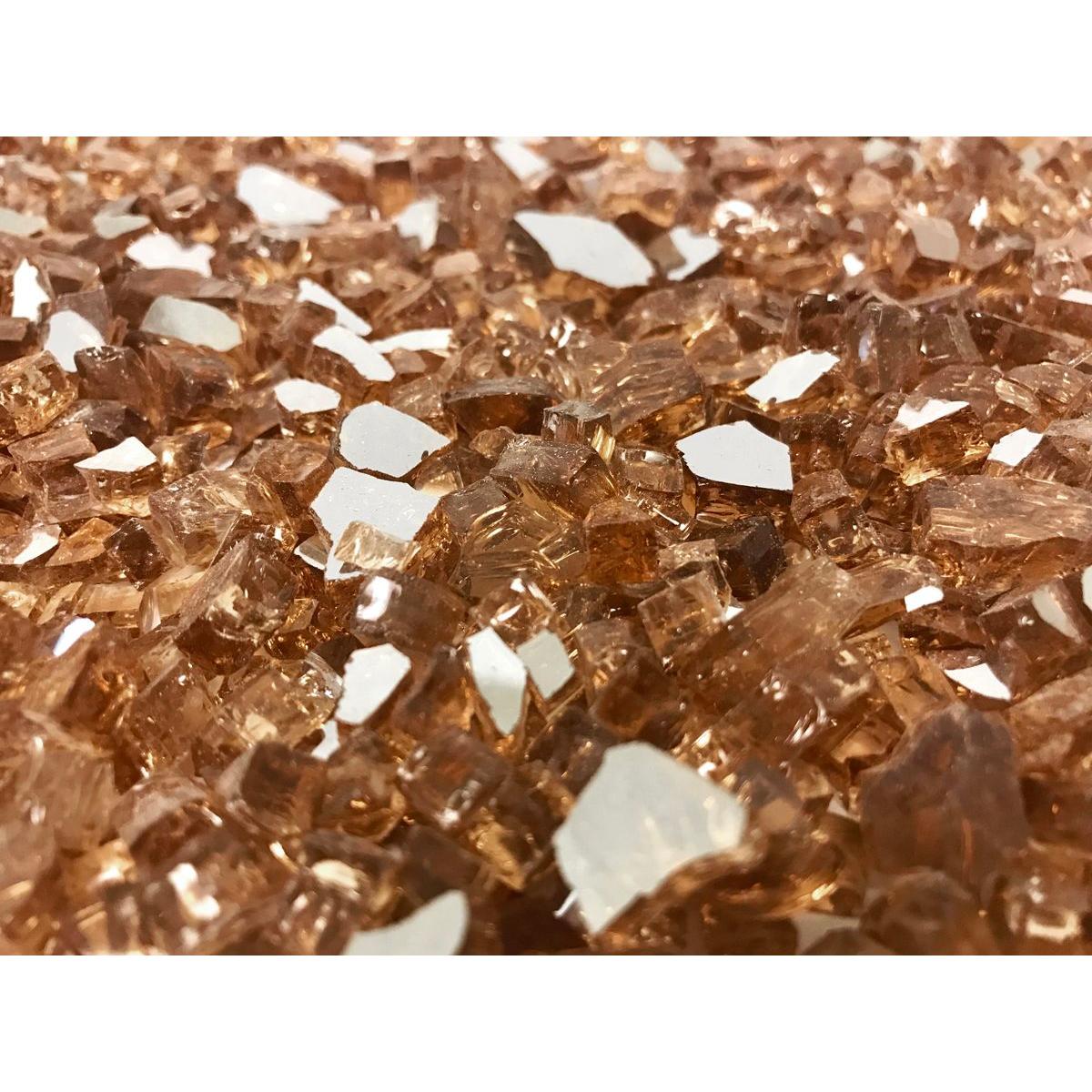 Enhance A Fire 0.25" 5 Lb. Rusty Iron Reflective Crushed Tempered Fire Glass for Gas Fireplace, Electric Fireplace and Outdoor Gas Firepit