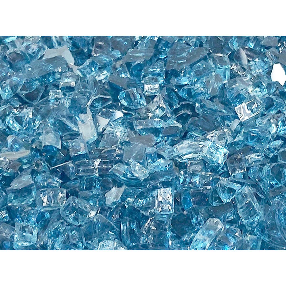 Enhance A Fire 0.5" 5 Lb. Celestite Blue Non-Reflective Crushed Tempered Fire Glass for Gas Fireplace, Electric Fireplace and Outdoor Gas Firepit