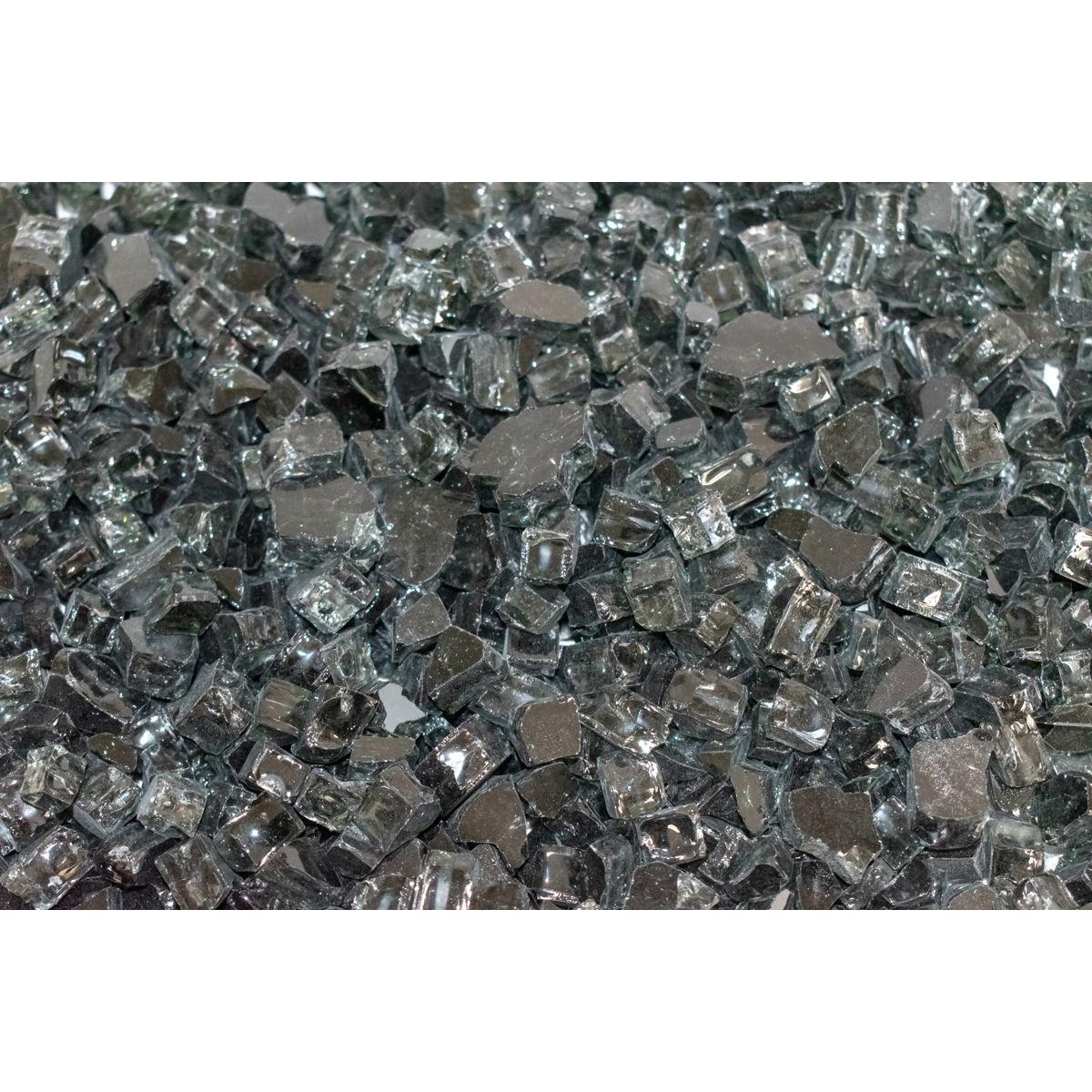Enhance A Fire 0.5" 5 Lb. Graphite Grey Non-Reflective Crushed Tempered Fire Glass for Gas Fireplace, Electric Fireplace and Outdoor Gas Firepit