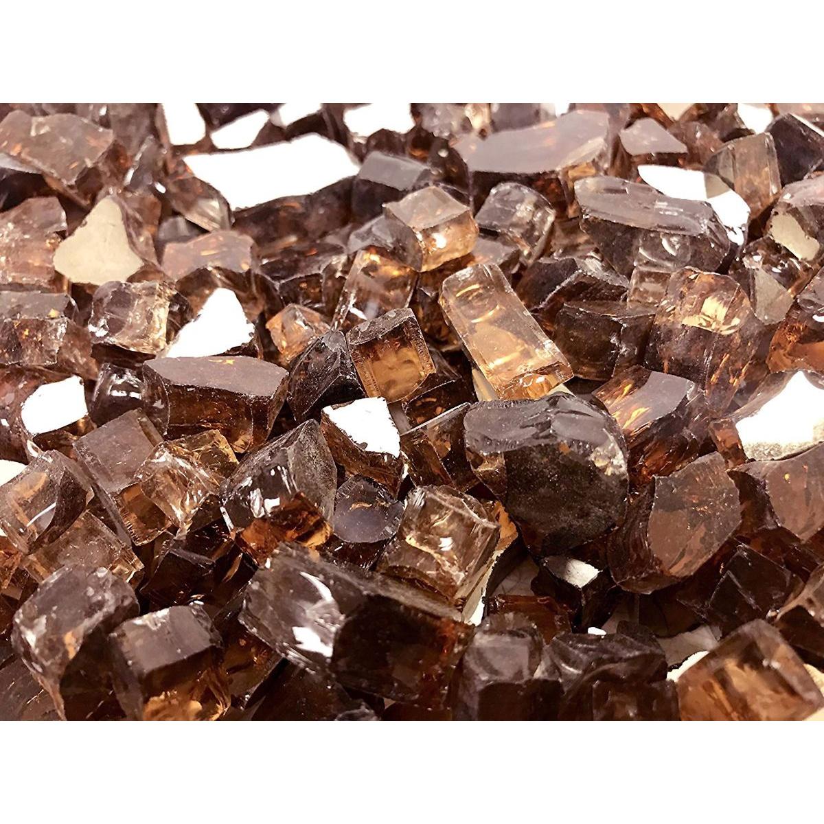 Enhance A Fire 0.5" 5 Lb. Rusty Iron Reflective Crushed Tempered Fire Glass for Gas Fireplace, Electric Fireplace and Outdoor Gas Firepit