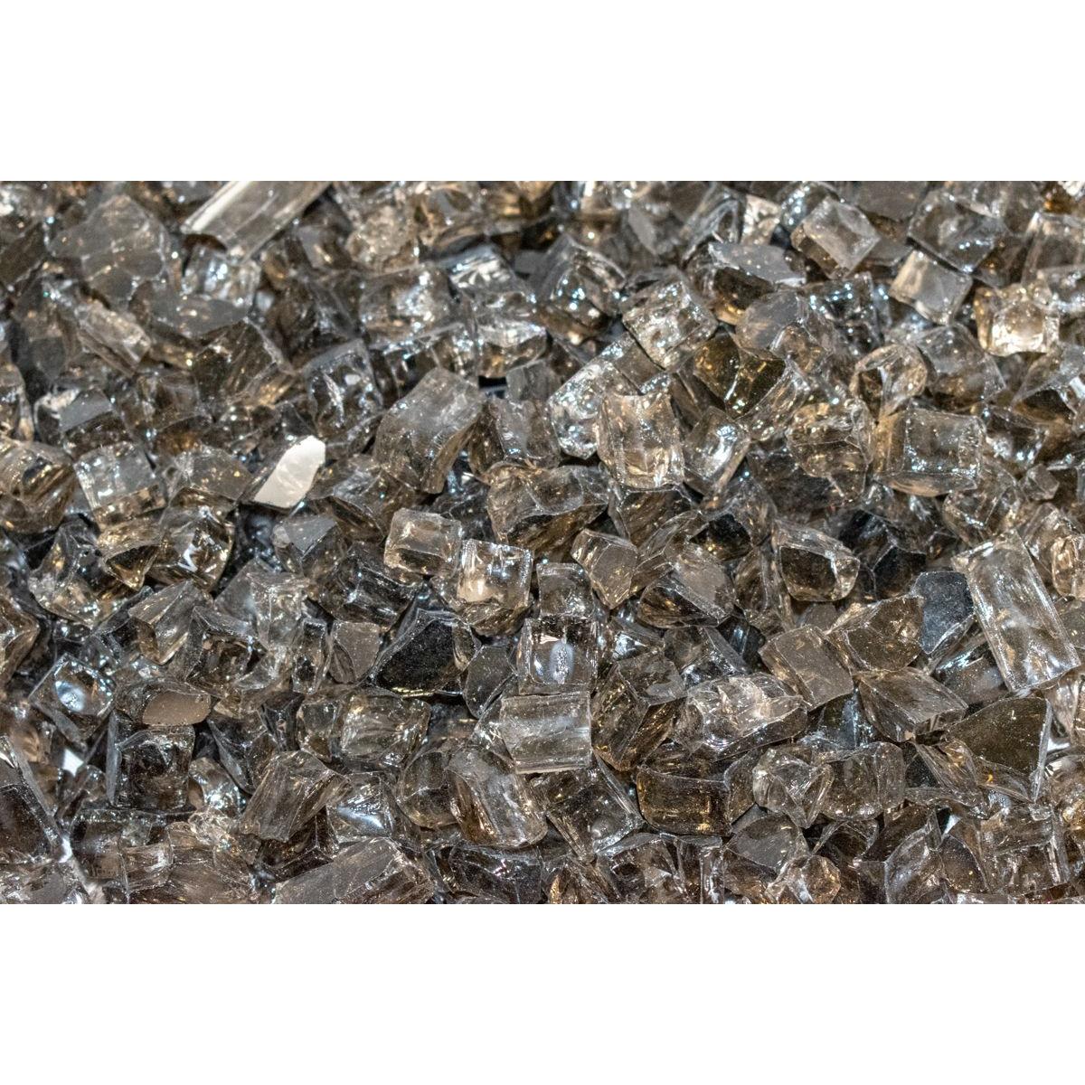 Enhance A Fire 0.5" 5 Lb. Smokey Gem Non-Reflective Crushed Tempered Fire Glass for Gas Fireplace, Electric Fireplace and Outdoor Gas Firepit