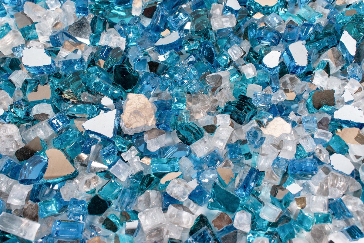 Enhance A Fire 0.50" 5 Lb. Calypso Reflective Premium Mixed Fire Glass for Gas Fireplace, Electric Fireplace and Outdoor Gas Firepit