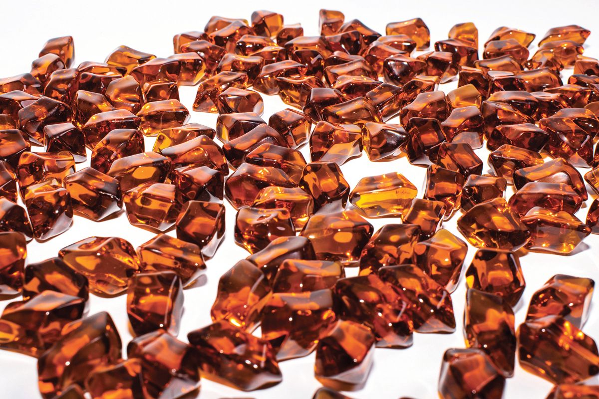 Enhance A Fire 0.75" 5 Lb. Diamond Russet Luxury Hi-Temp Molded Crystal Fire Glass for Gas Fireplace, Electric Fireplace and Outdoor Gas Firepit