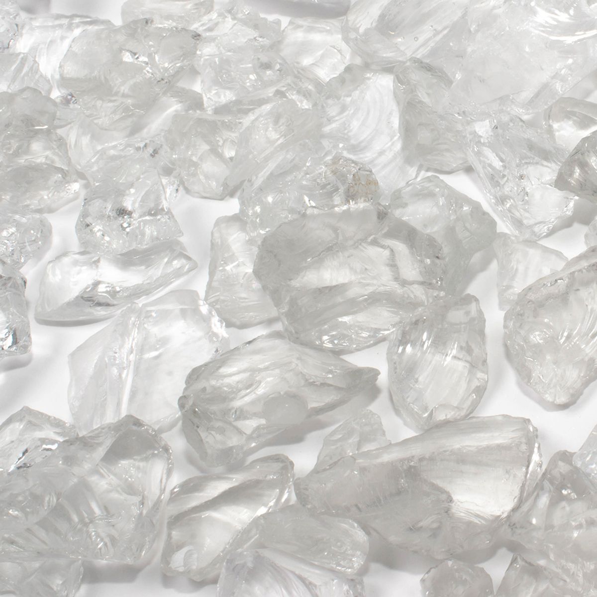 Enhance A Fire 0.75" 5 Lb. Iceberg Chips Recycled Crushed Fire Glass for Gas Fireplace, Electric Fireplace and Outdoor Gas Firepit