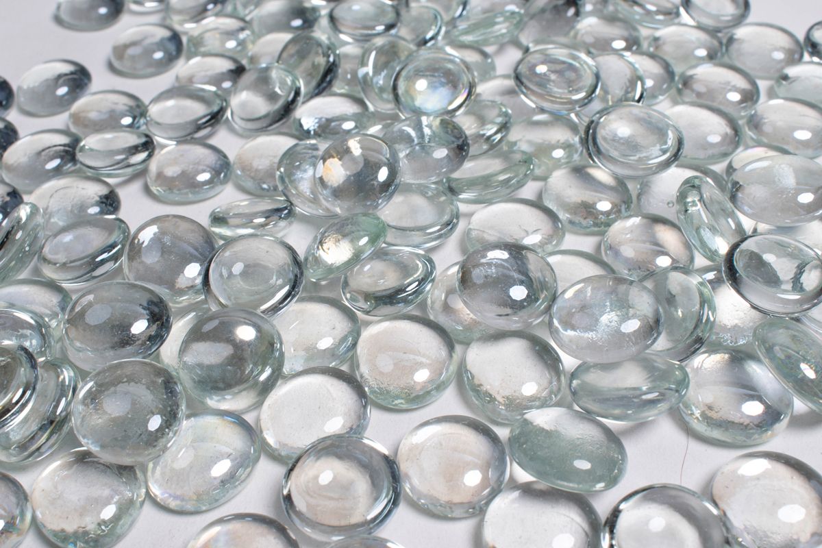 Enhance A Fire 0.75" 5 Lb. Iceberg Fire Beads Molded Glass for Gas Fireplace, Electric Fireplace and Outdoor Gas Firepit