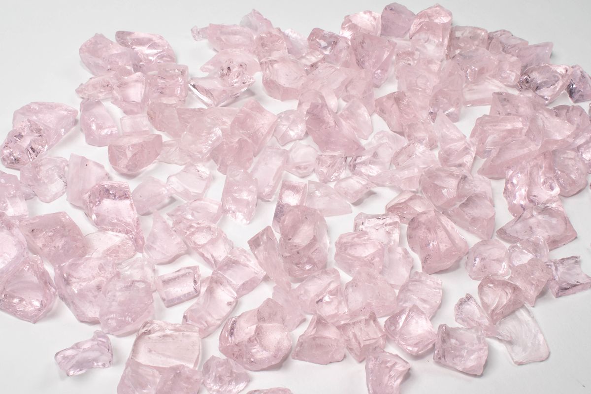 Enhance A Fire 0.75" 5 Lb. Pink Ice Recycled Crushed Fire Glass for Gas Fireplace, Electric Fireplace and Outdoor Gas Firepit