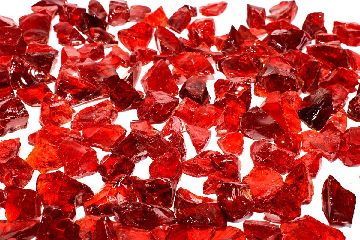 Enhance A Fire 0.75" 5 Lb. Rowdy Red Recycled Crushed Fire Glass for Gas Fireplace, Electric Fireplace and Outdoor Gas Firepit