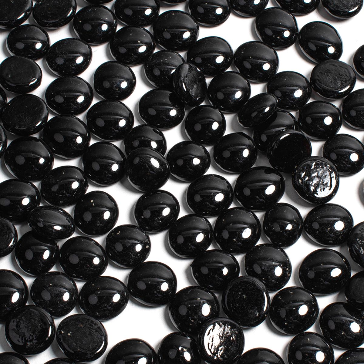 Enhance A Fire 0.75" 5 Lb. Spinel Black Fire Beads Molded Glass for Gas Fireplace, Electric Fireplace and Outdoor Gas Firepit