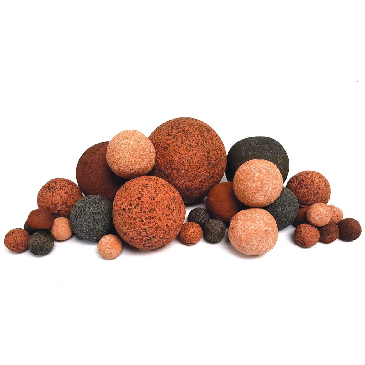 Enhance A Fire 1-4" 27-Piece 1.75 Lb. Red Rock Canyon Decorative Ceramic Fiber Ball Set for Gas Fireplace, Log Set and Firepit