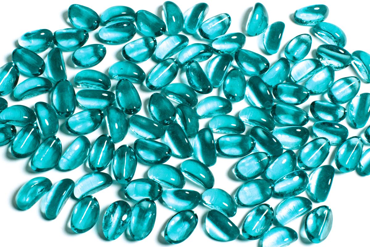 Enhance A Fire 1" 5 Lb. Madagascar Jelly Bean Molded Glass for Gas Fireplace, Electric Fireplace and Outdoor Gas Firepit