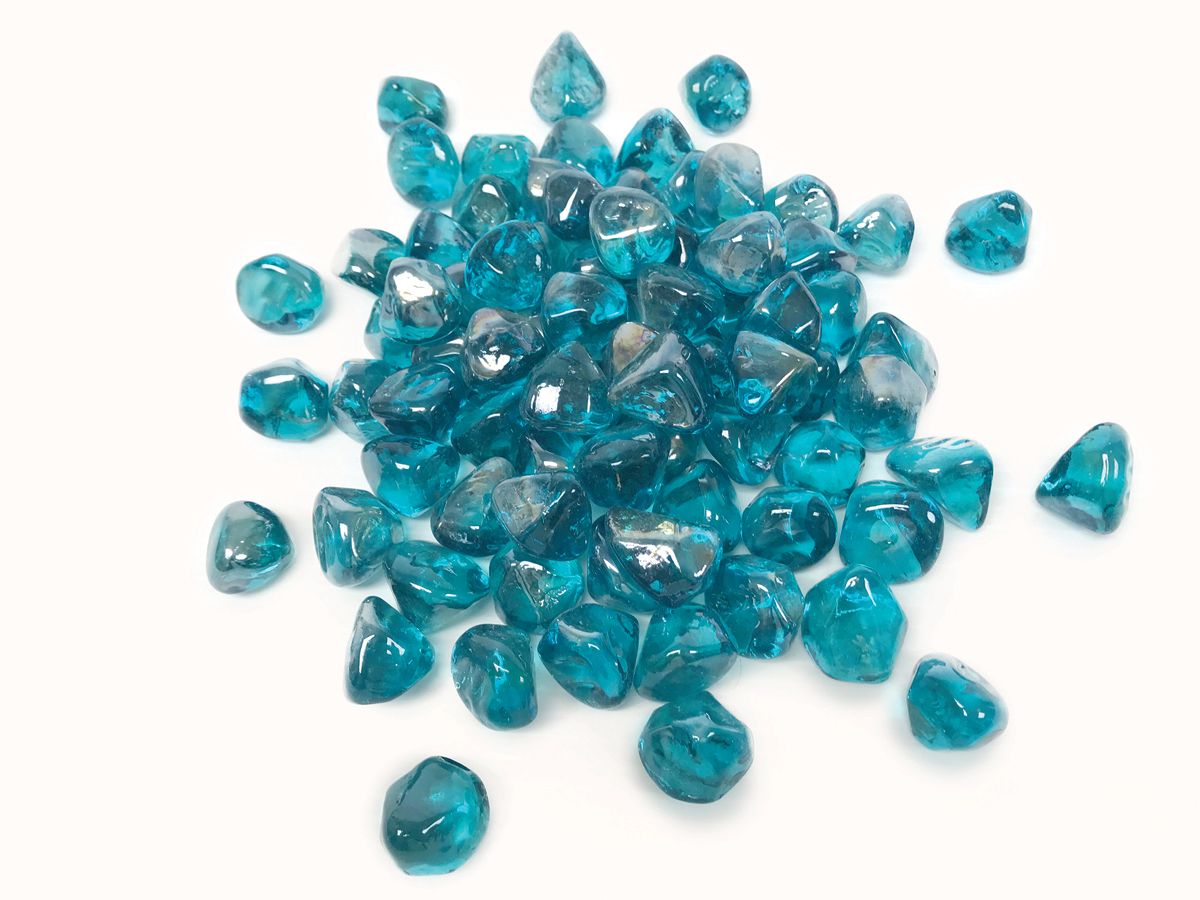 Enhance A Fire 1" 5 Lb. Madagascar Large Iridescent Diamond Fire Glass for Gas Fireplace, Electric Fireplace and Outdoor Gas Firepit
