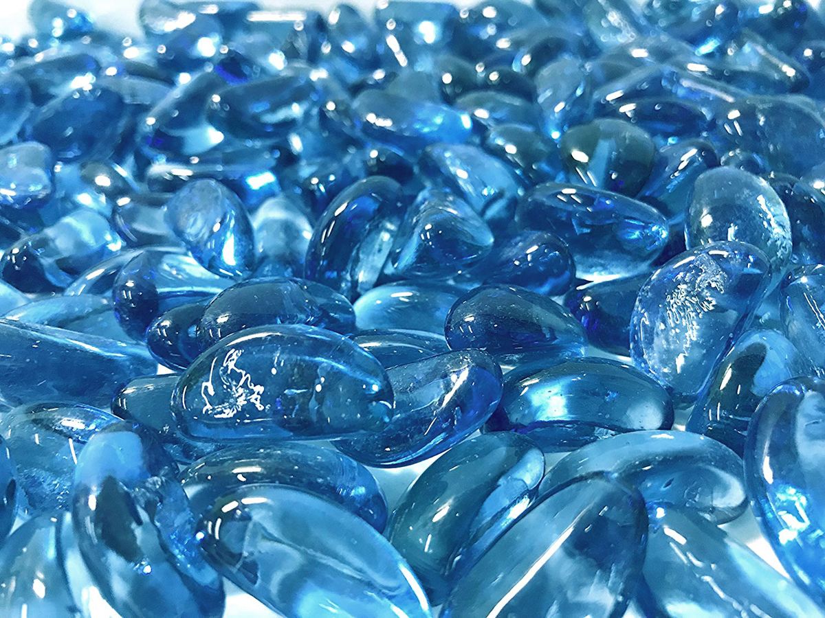 Enhance A Fire 1" 5 Lb. Parade Jelly Bean Molded Glass for Gas Fireplace, Electric Fireplace and Outdoor Gas Firepit