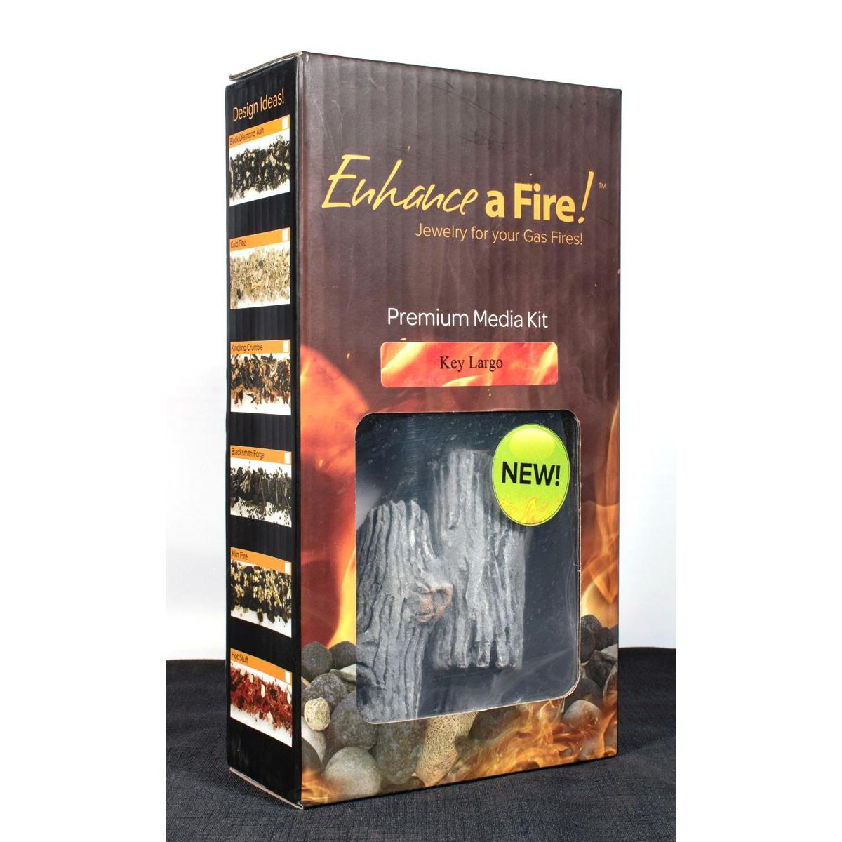 Enhance A Fire 2-3" 8-Piece Key Largo Decorative Small Logs for Gas Fireplace and Log Set