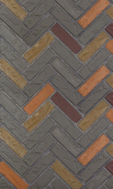 Enhance A Fire 22" x 36" 2-Piece Chardonnay Clinker Herringbone Vertical Premium Fiber Brick Panels for Gas Fireplaces and Gas Log Conversions