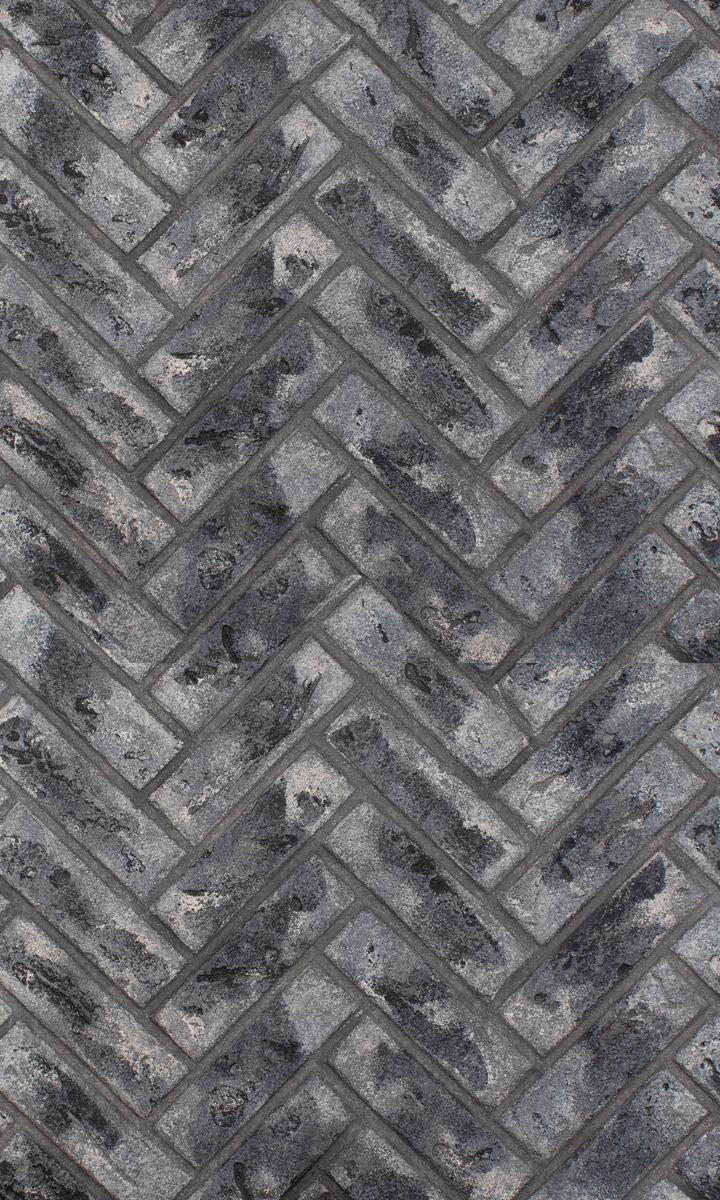 Enhance A Fire 22" x 36" 2-Piece Dark Alley Clinker Herringbone Vertical Premium Fiber Brick Panels for Gas Fireplaces and Gas Log Conversions