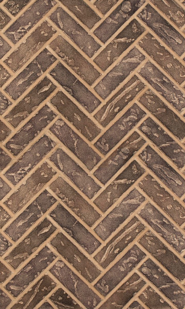 Enhance A Fire 22" x 36" 2-Piece Tavern Brown Clinker Herringbone Vertical Premium Fiber Brick Panels for Gas Fireplaces and Gas Log Conversions