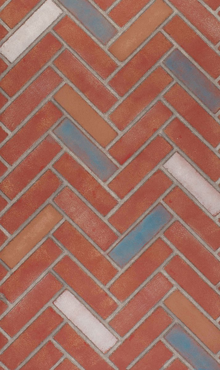 Enhance A Fire 22" x 36" 2-Piece Teal Deal Herringbone Vertical Premium Fiber Brick Panels for Gas Fireplaces and Gas Log Conversions