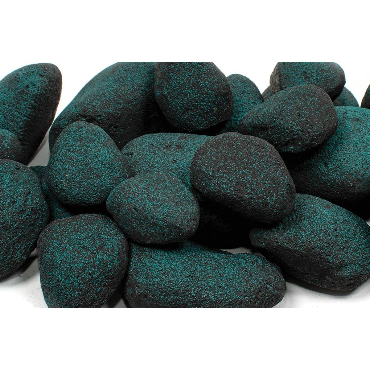 Enhance A Fire 25-Piece 1 Lb. Lagoon Premium Decorative Stone Set for Indoor Linear DV Gas Fireplace, Electric Fireplace and Outdoor Firepit