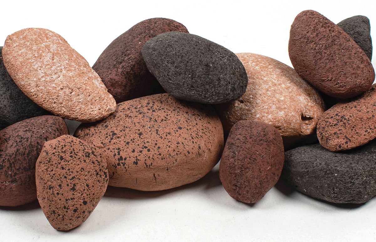 Enhance A Fire 25-Piece 1 Lb. Red Rock Canyon Luxury Decorative Stone Set for Indoor Linear DV Gas Fireplace, Electric Fireplace and Outdoor Firepit