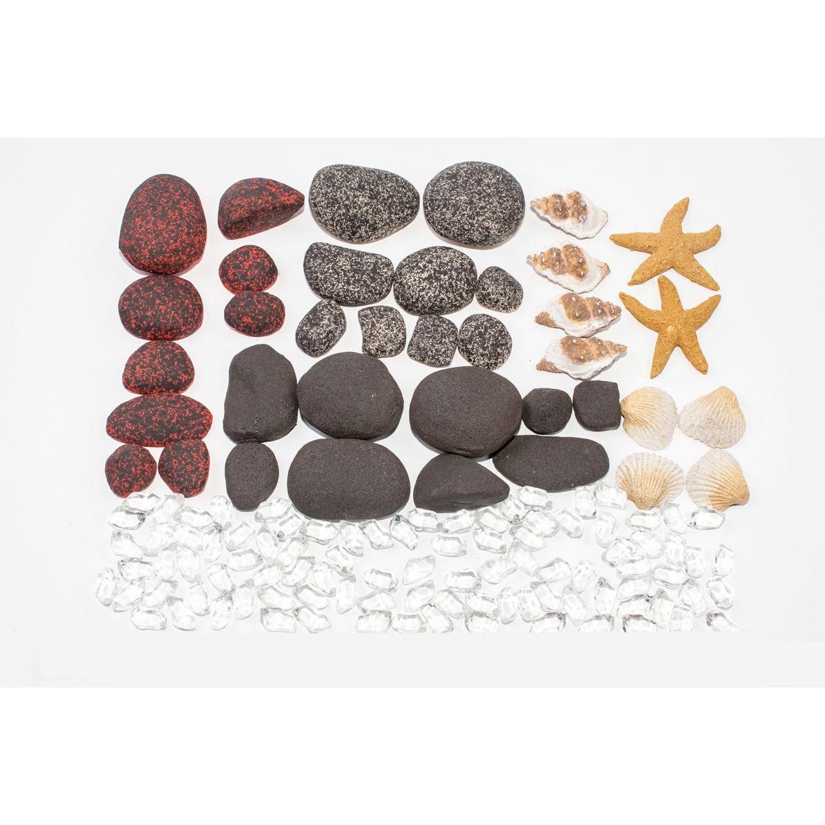 Enhance A Fire 2.13 Lb. Hidden Treasure Luxury Decorative Mixed Media Set for Gas Fireplace, Log Set and Firepit