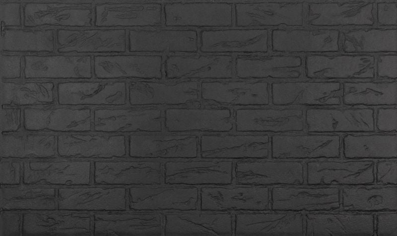 Enhance A Fire 36" x 22" 2-Piece Black Clinker Horizontal Premium Fiber Brick Panels for Gas Fireplaces and Gas Log Conversions