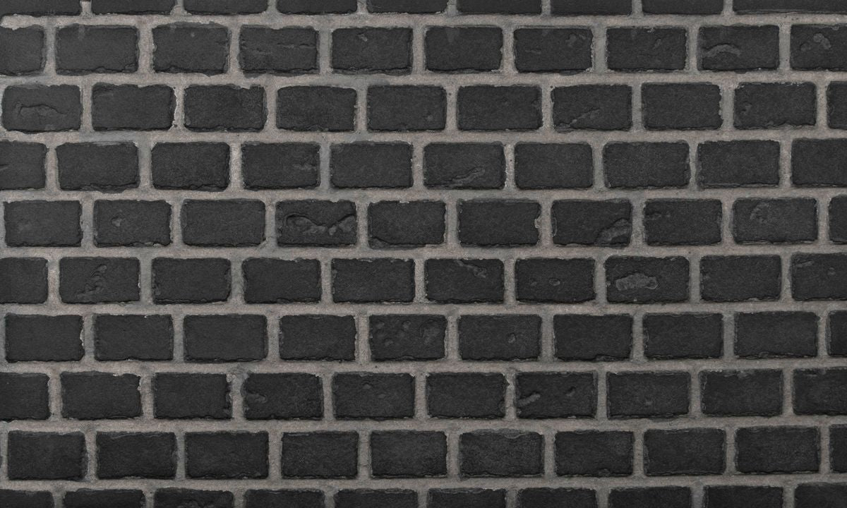 Enhance A Fire 36" x 22" 2-Piece Black Tie Small Clinker Vertical Premium Fiber Brick Panels for Gas Fireplaces and Gas Log Conversions