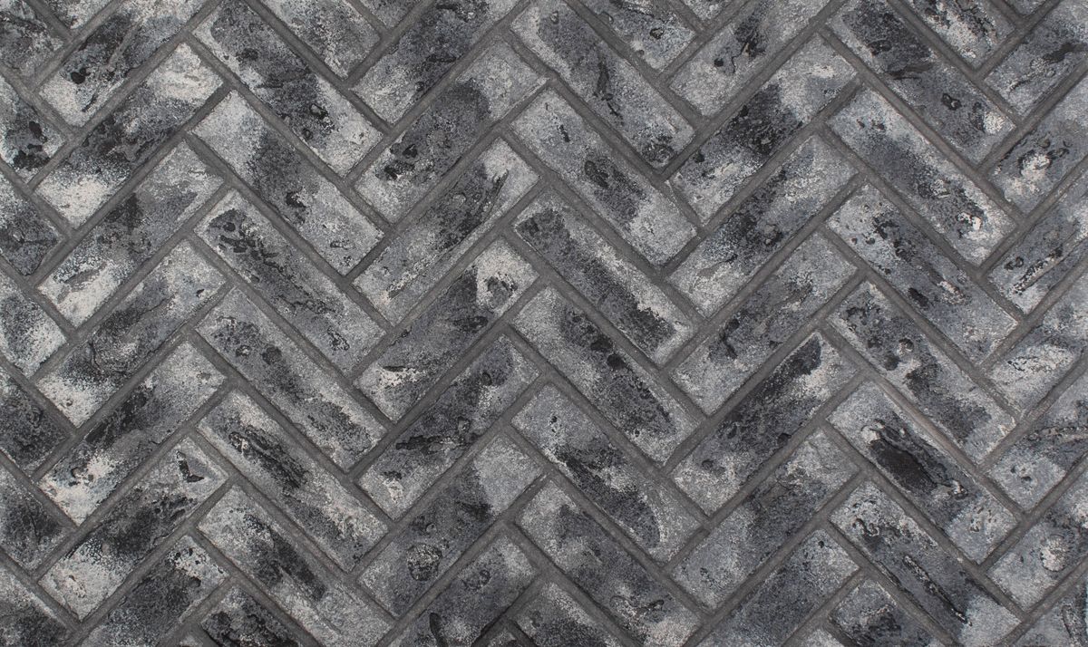Enhance A Fire 36" x 22" 2-Piece Dark Alley Herringbone Horizontal Premium Fiber Brick Panels for Gas Fireplaces and Gas Log Conversions