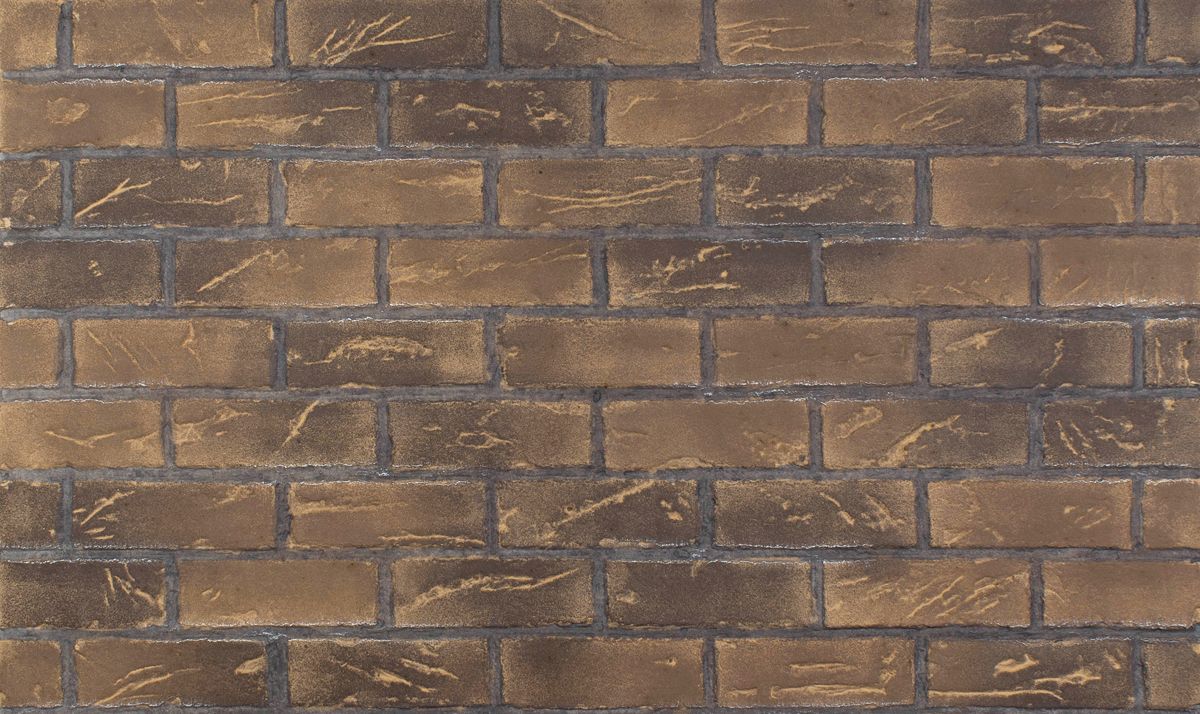 Enhance A Fire 36" x 22" 2-Piece Standard Brown Clinker Horizontal Premium Fiber Brick Panels for Gas Fireplaces and Gas Log Conversions