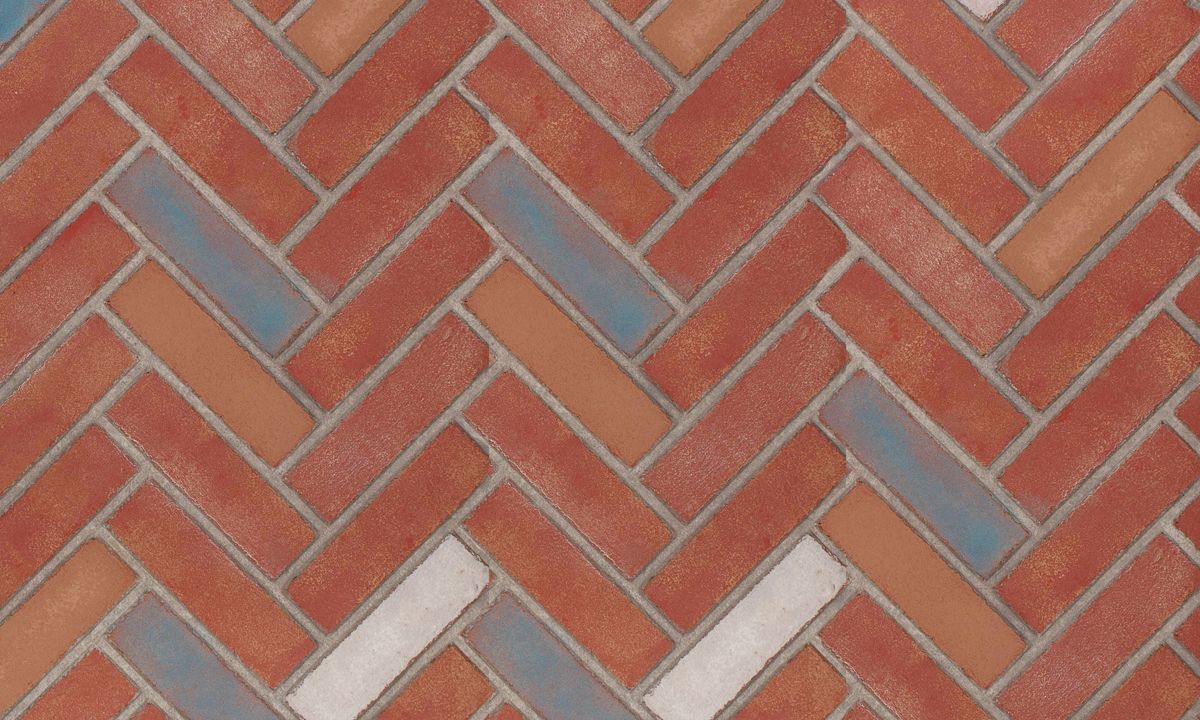 Enhance A Fire 36" x 22" 2-Piece Teal Deal Herringbone Horizontal Premium Fiber Brick Panels for Gas Fireplaces and Gas Log Conversions