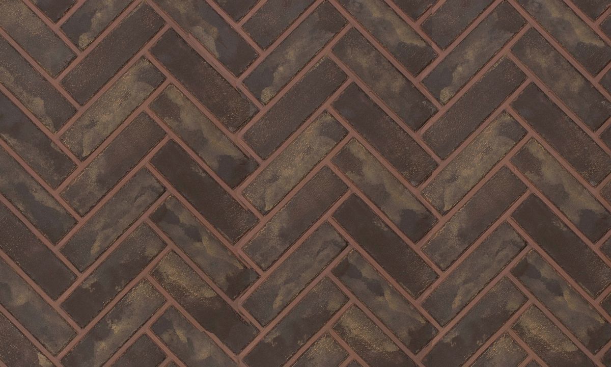 Enhance A Fire 36" x 22" 2-Piece Vintage Basket Herringbone Horizontal Premium Fiber Brick Panels for Gas Fireplaces and Gas Log Conversions