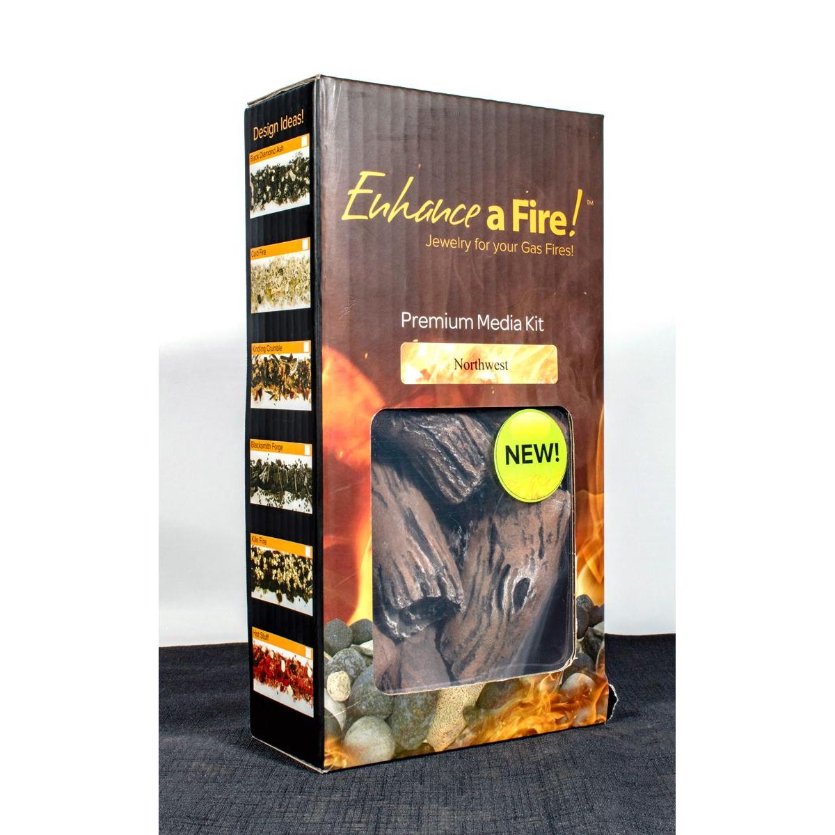 Enhance A Fire 8-Piece Northwest Decorative Small Logs for Gas Fireplace and Log Set
