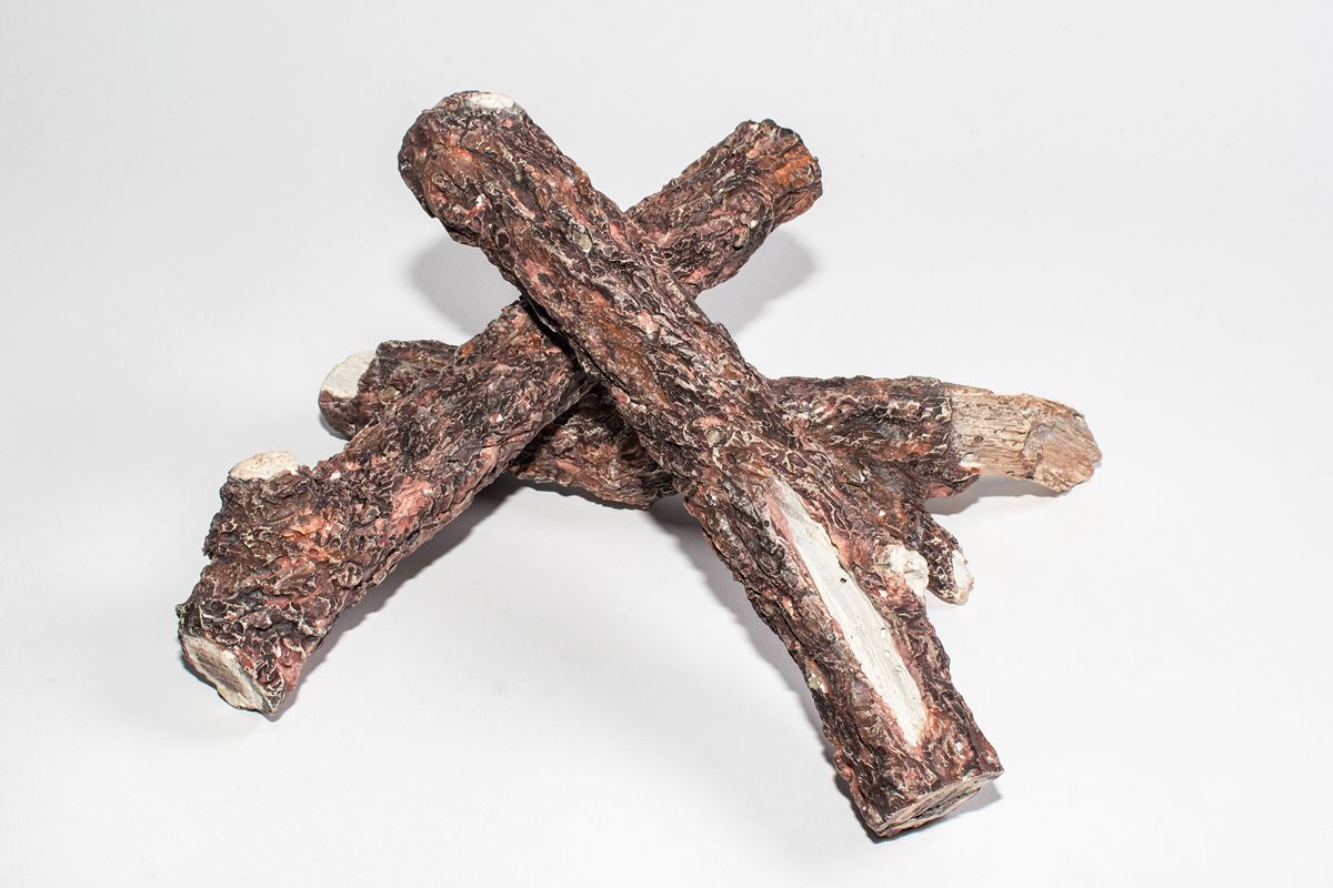 Enhance A Fire 9-11" 3-Piece Brandy Wine Bark Burncrete Twigs for Gas Fireplace, Electric Fireplace and Outdoor Gas Firepit