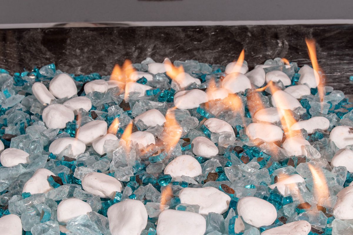 Enhance A Fire Kaleidoscope 5 Lb. Rocky Waters Luxury Mixed Fire Glass for Gas Fireplace, Electric Fireplace and Outdoor Gas Firepit