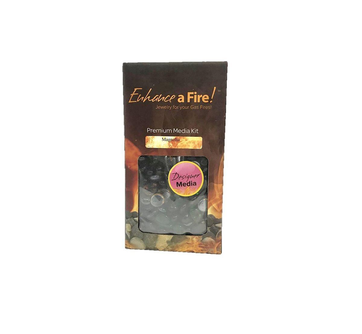 Enhance A Fire Luxury Designer 0.50-1" 5 Lb. Night Vision Mixed Fire Glass for Gas Fireplace, Electric Fireplace and Outdoor Gas Firepit