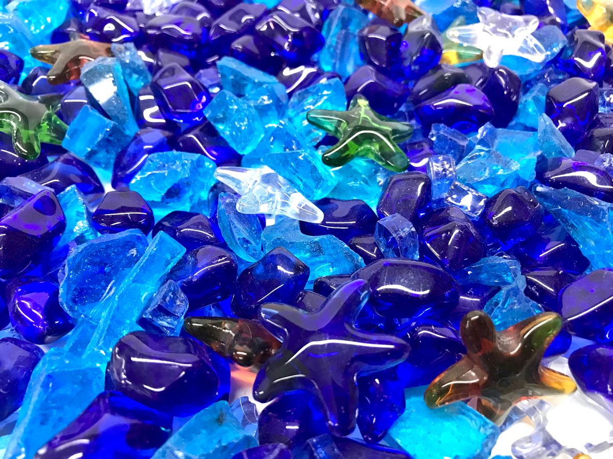 Enhance A Fire Luxury Designer 0.50-1" 5 Lb. Starry Night Mixed Fire Glass for Gas Fireplace, Electric Fireplace and Outdoor Gas Firepit