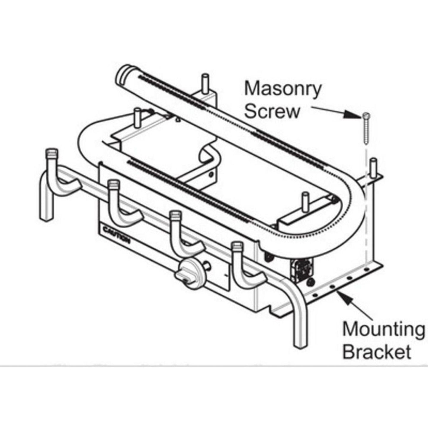 Everwarm Manual Valve Vent-Free Liquid Propane Gas Burner for Palmetto & Low Country Timber Log Sets