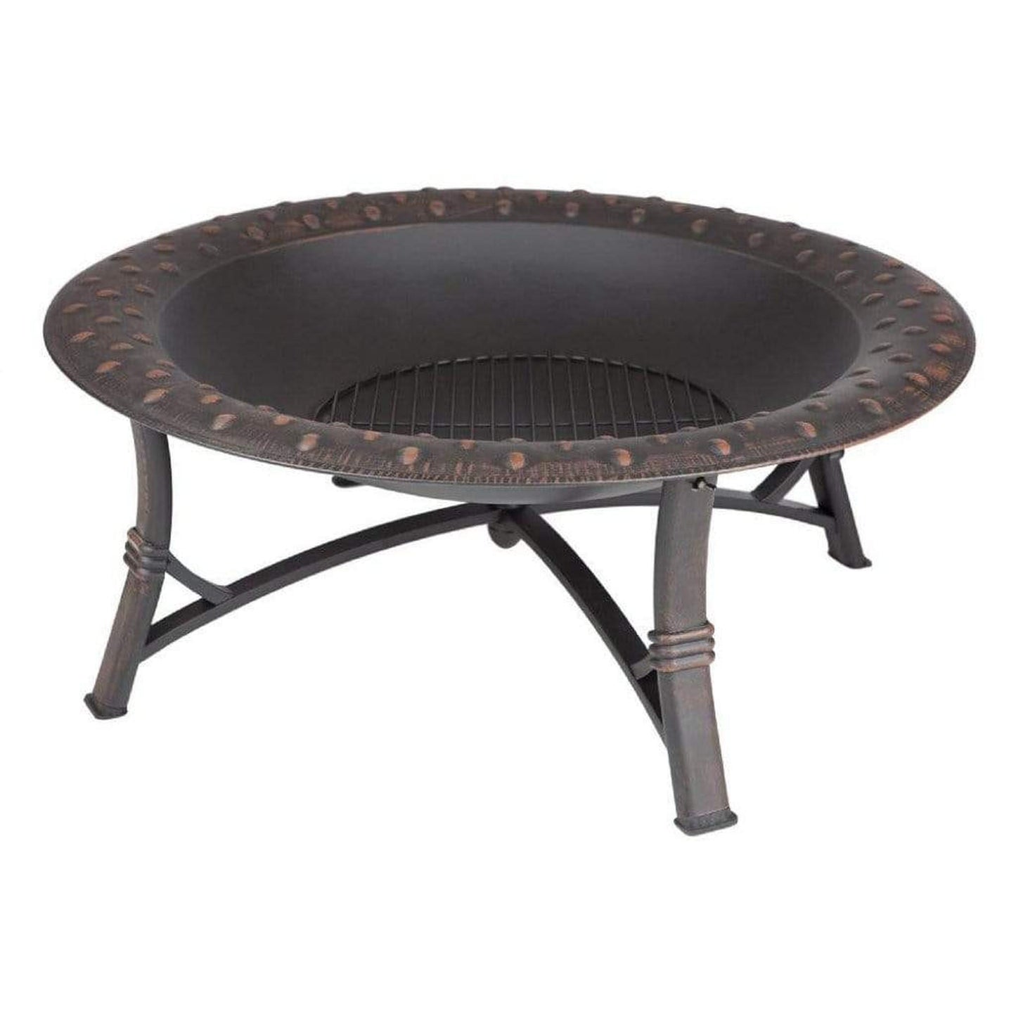 Fire Sense 35" Roman Wood Burning Fire Pit - Antique Bronze