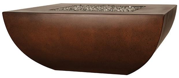 Fire by Design 48" Legacy Square Cobalt Blue Finish Propane Fire Pit Table - Match Light