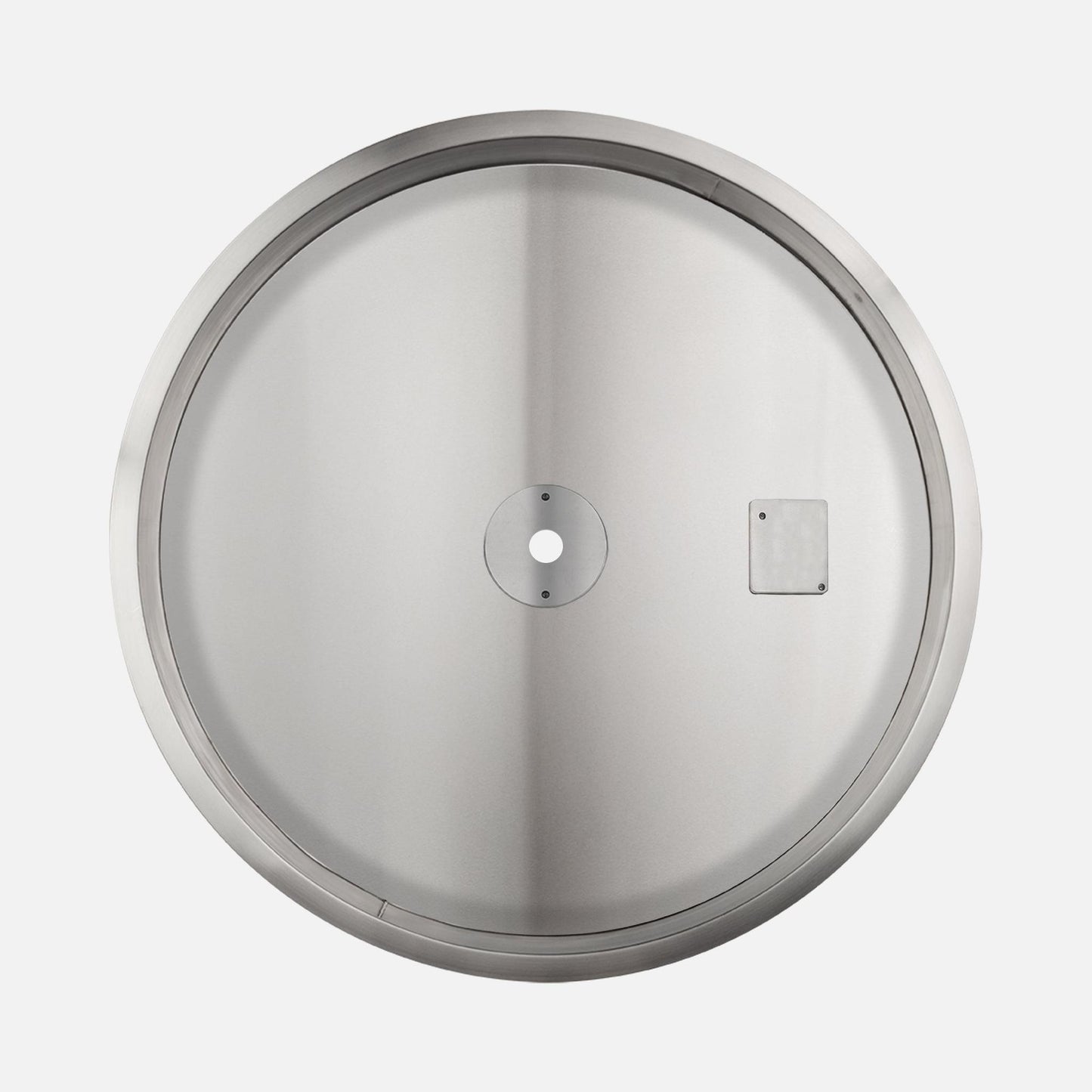 Fire by Design 48" Round Stainless Steel Drop In Burner Pan with Opening for Pilot Burner