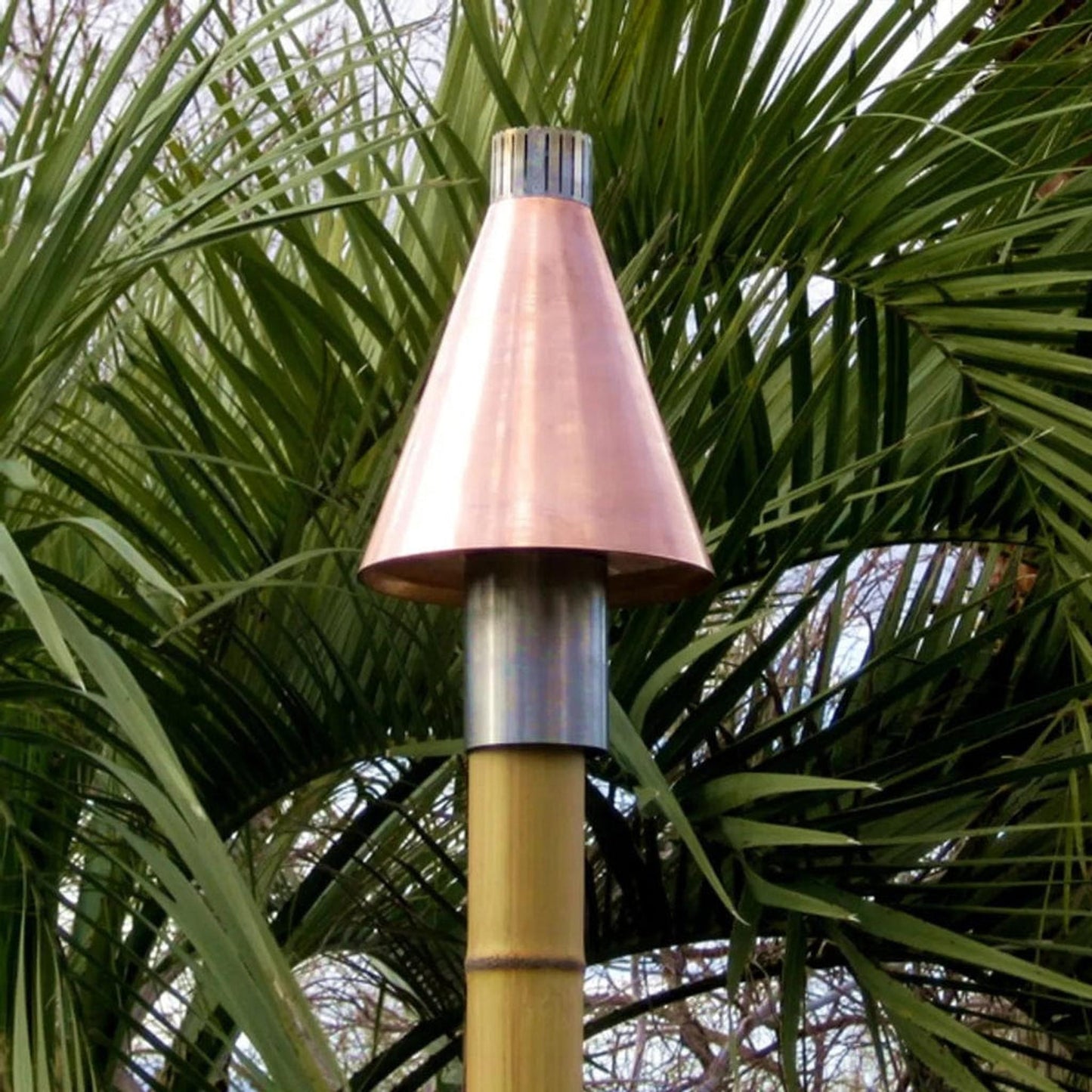Fire by Design Copper Cone Manual Light Propane Gas Tiki Torch