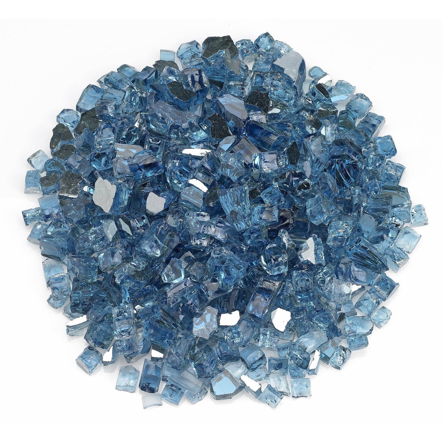 Fire by Design Reflective Collection 1/2" Pacific Blue Reflective Fire Glass - (10lb Bag)